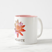 Yoga Namaste Lotus Blume Zweifarbige Tasse (VorderseiteRechts)
