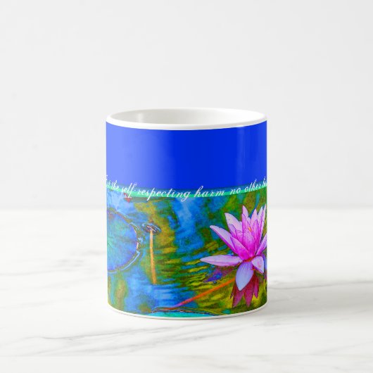 Yoga Namaste - Lotus-Blüten-Buddha-Zitat Kaffeetasse (Mittel)