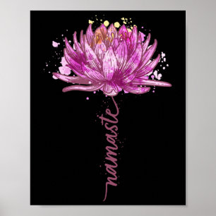 Yoga Namaste Lotusblume Yoga Seerose Yoga Sma Poster