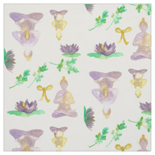 Yoga Namaste Mediation Lila Lotus-Blume Stoff