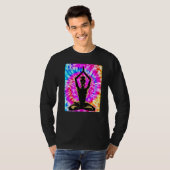 Yoga Namaste Moon Tie Die Buddha Pose   T-Shirt (Vorne ganz)