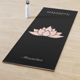 Yoga Namaste Pale Pink Lotus Girl Pose Grafik Yogamatte