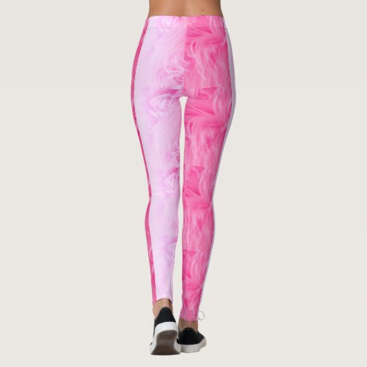 Yoga Namaste Pink Lila Chic Moderne Vorlage Leggings (Rückseite)