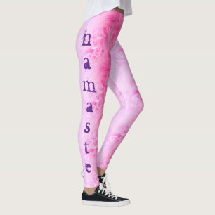 Yoga Namaste Pink Lila Chic Moderne Vorlage Leggings