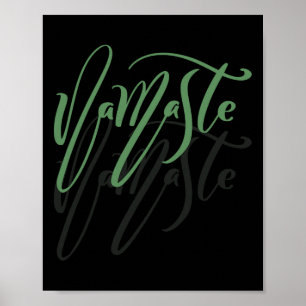 Yoga, Namaste, Schwungvolle Schrift Poster