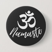 Yoga - Namaste und OM Sanskrit-Symbol Button (Vorderseite)