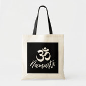 Yoga - Namaste und OM Sanskrit-Symbol Tragetasche (Vorne)