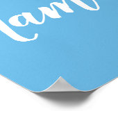 Yoga Namaste White Lotus Blume & Calm Blue Poster (Ecke)