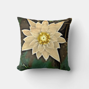 Yoga Namaste White Lotus Kissen
