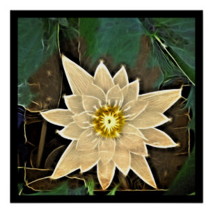 Yoga Namaste White Lotus Poster