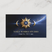 Yoga Navy & Gold Visitenkarte (Vorderseite)