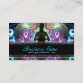 Yoga New Age Teacher School mit Logo Business Card Visitenkarte (Rückseite)
