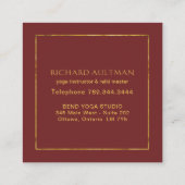 Yoga Nidra Visitenkarten Quadratische Visitenkarte (Rückseite)