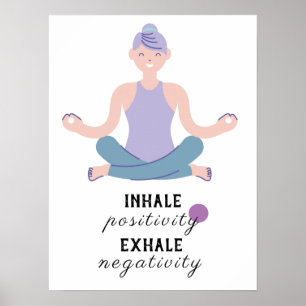 Yoga niedlich zitiert motivierend Typografie Poster