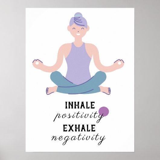 Yoga niedlich zitiert motivierend Typografie Poster (Vorne)