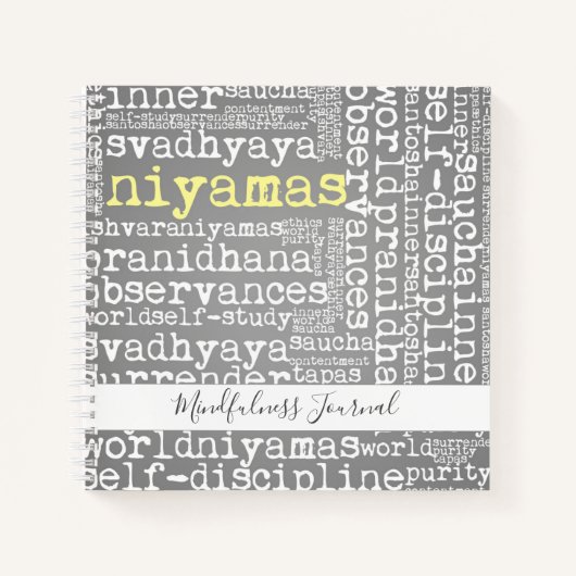Yoga Niyamas Mindfulness Journal Notizblock (Vorderseite)