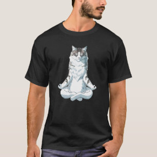 Yoga Norwegische Waldkatze T-Shirt