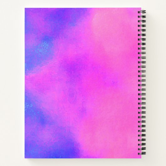 Yoga-Notebook der Pose Tree - Aquarellpinke und Li Notizblock (Rückseite)