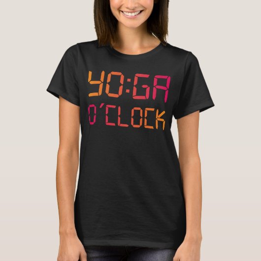 YOGA O'Clock Funny Yoga T-Shirt (Vorderseite)