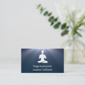 Yoga oder Pilates Instructor Business Card Visitenkarte (Stehend Vorderseite)