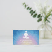 Yoga oder Pilates Instructor Business Card Visitenkarte (Stehend Vorderseite)