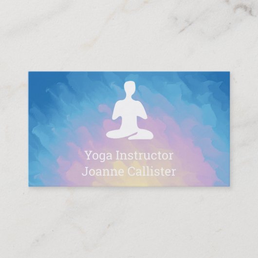 Yoga oder Pilates Instructor Business Card Visitenkarte (Vorderseite)