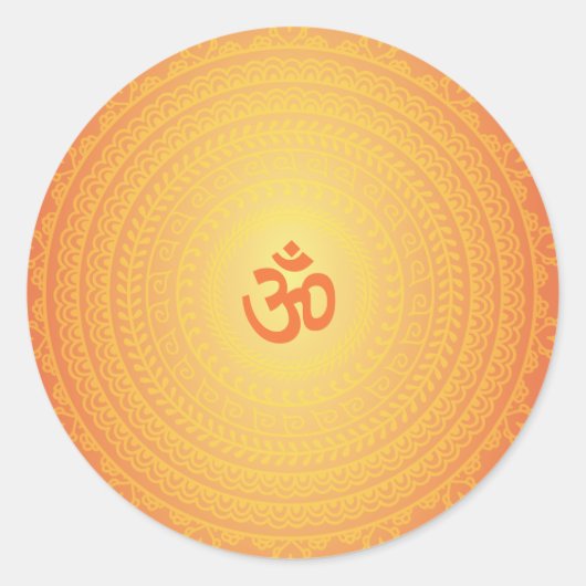 Yoga Om Buddhist Mandela Aufkleber (Vorderseite)