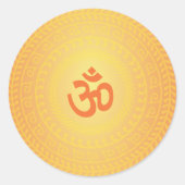 Yoga Om Buddhist Mandela Aufkleber (Vorderseite)