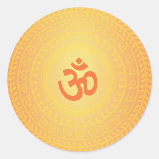 Yoga Om Buddhist Mandela Aufkleber (Vorderseite)