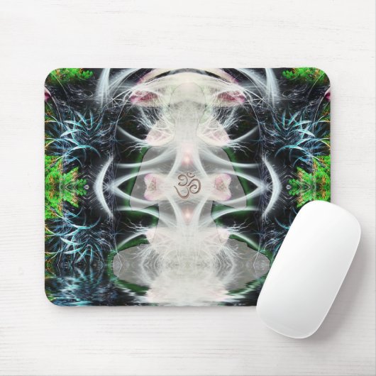 Yoga Om Fraktal Art Mousepad (Mit Mouse)