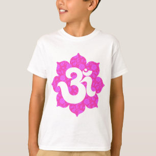 Yoga OM in Lotus zackt aus T-Shirt