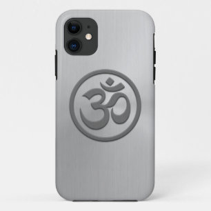 Yoga OM kreist mit Edelstahl-Effekt ein iPhone 11 Hülle