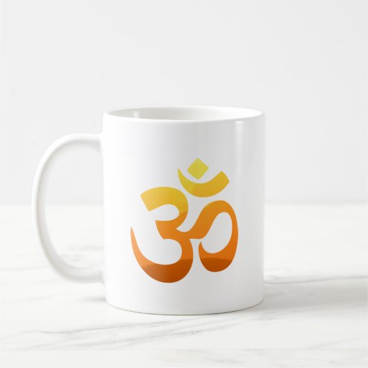 Yoga Om Mantra Gold Sun Meditation Kaffeetasse (Links)
