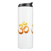 Yoga Om Mantra Symbol Gold Sun Asana Meditation Thermosbecher (Nach links gedreht)