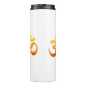 Yoga Om Mantra Symbol Gold Sun Asana Meditation Thermosbecher (Rückseite)