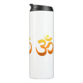 Yoga Om Mantra Symbol Gold Sun Asana Meditation Thermosbecher (Nach rechts gedreht)