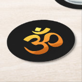 Yoga Om Mantra Symbol Meditation Asana Relax Runder Pappuntersetzer (Angewinkelt)