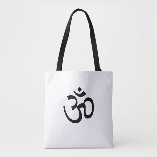Yoga, Om Om Icon, Hinduismus-Symbol, Schwarz-weiß Tasche (Vorderseite)