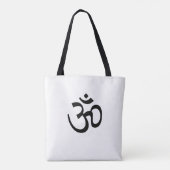 Yoga, Om Om Icon, Hinduismus-Symbol, Schwarz-weiß Tasche (Rückseite)