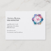 *~* Yoga Om Om Lotus Blume Artistic Visitenkarte (Rückseite)