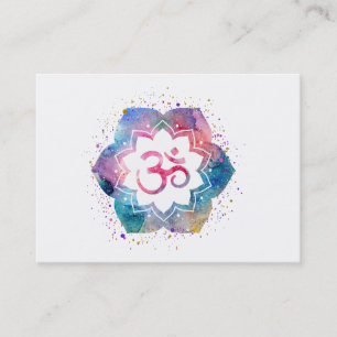 *~* Yoga Om Om Lotus Blume Artistic Visitenkarte