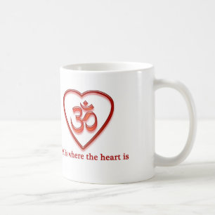Yoga-OM-Tasse "OM ist, wo das Herz" Spaß ist Kaffeetasse