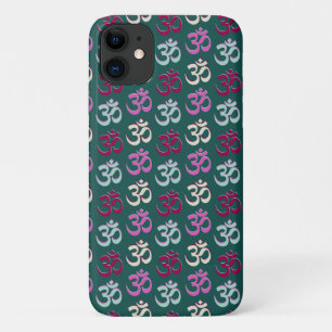 Yoga Oom Symbol Muster Blau Grün und Rosa Case-Mate iPhone Hülle