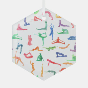 Yoga Ornament Aus Glas