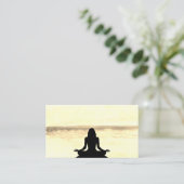 *~* Yoga-Ozean-Strandmindfulness-Meditations-Meer Visitenkarte (Stehend Vorderseite)