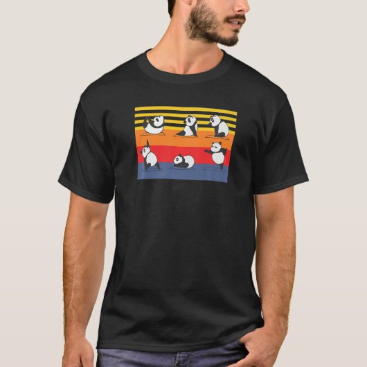 Yoga Panda Bear Zoo Tiertraining T-Shirt (Vorderseite)
