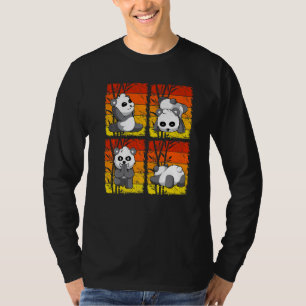 Yoga Panda Chinese Bamboo Eating Animals Gym 4 T-Shirt