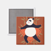 Yoga Panda Magnet (Vorderseite/Rückseite)