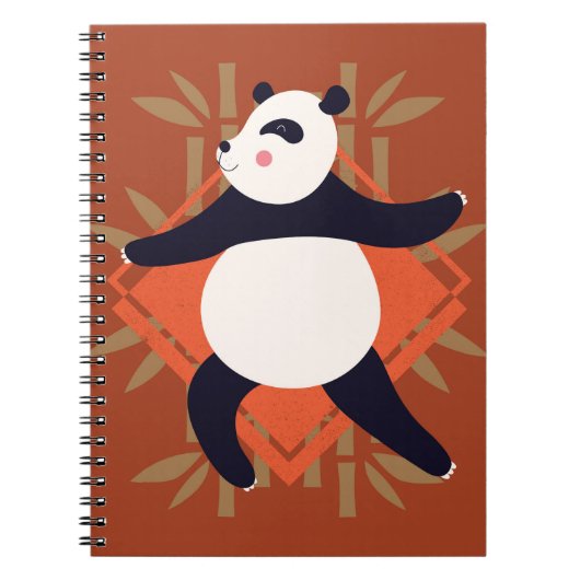 Yoga Panda Notizblock (Vorderseite)