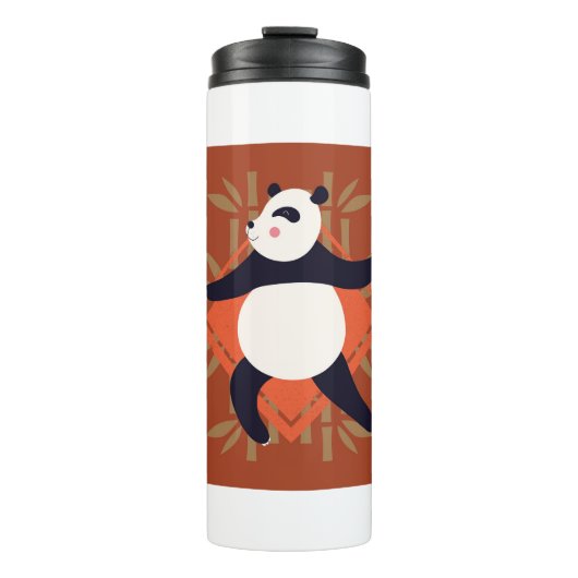 Yoga Panda Thermosbecher (Vorderseite)